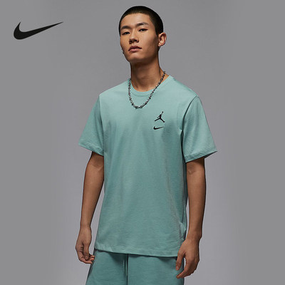 NIKE耐克短袖男2025夏JORDAN背标印花宽松棉质运动T恤IB8915-309