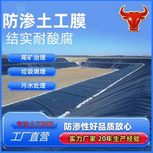 冶金尾矿库土膜矿业填堆浸池1.5mm防渗膜圾埋场覆盖pe土垃ZAT工工