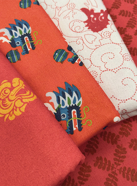 2024年龙年款桌布布艺加密棉麻布料喜庆红色餐桌布高级感茶几台布