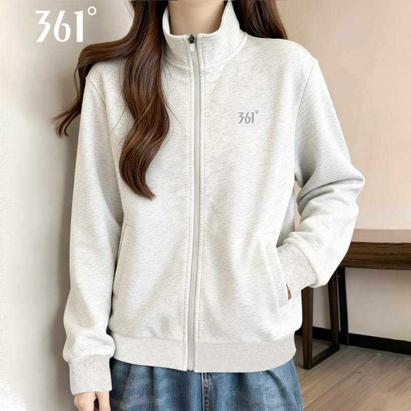 361&deg;外套男女春秋款夹克2026新款正品开衫卫衣拉链立领运动上衣