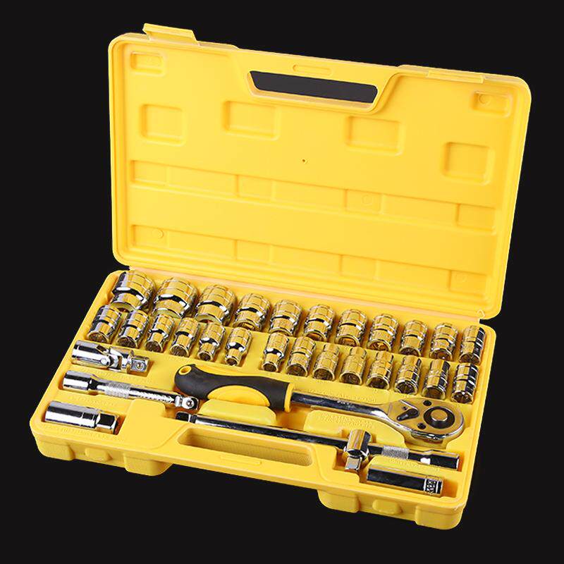 厂家汽车摩托车维修铬钒钢CRV组装 棘轮快速扳手32件套套筒