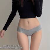 女士纯棉低腰孕妇内裤 灰色简约 女透气舒适性感全棉抗菌三角裤