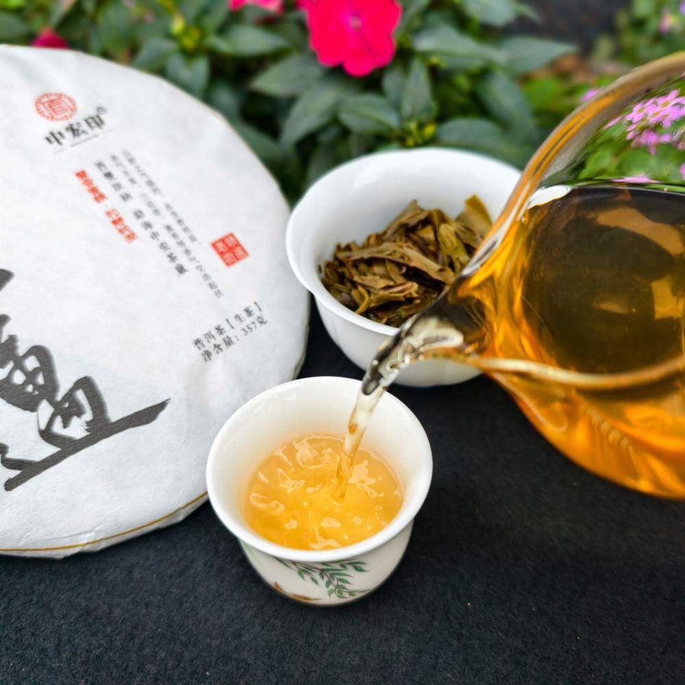 云南茶饼特制景迈古树茶兰花香普洱茶生茶普洱七子饼生普茶叶