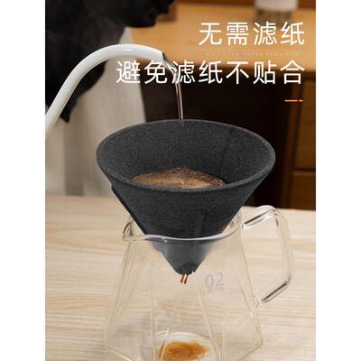 koonan陶瓷滤芯免滤纸手冲滤杯v60咖啡滤杯手冲萃取杯过滤茶漏