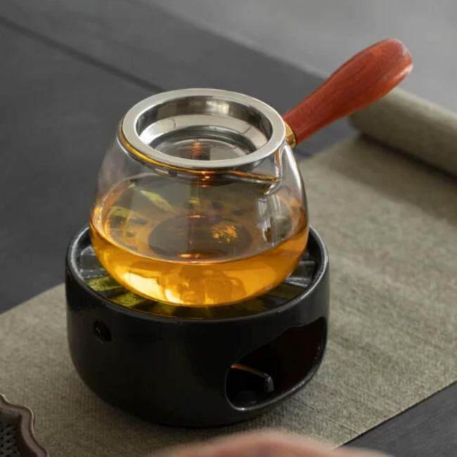 温泡茶炉复古陶瓷暖茶器蜡烛加热保温底座烤泡茶炉水果茶壶套组煮
