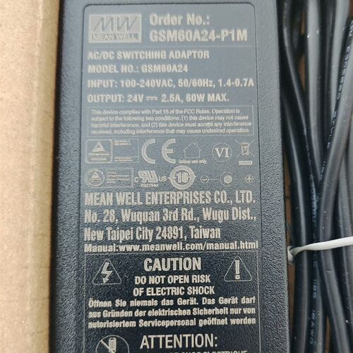 全新台湾明纬医疗级GSM60A24-P1M 24V 2.5A 60W 5.5*2.5接口电源