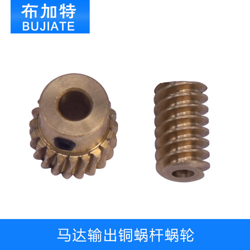 电机马达输出铜蜗杆蜗轮 模数0.5小减速比1:10 智能家居遥控门锁