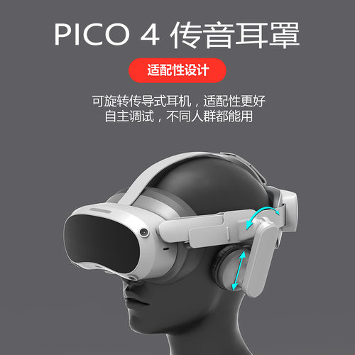 适用于PICO 4 Ultra传音耳罩P2耳机pico 4防干扰通道式VR耳机配件