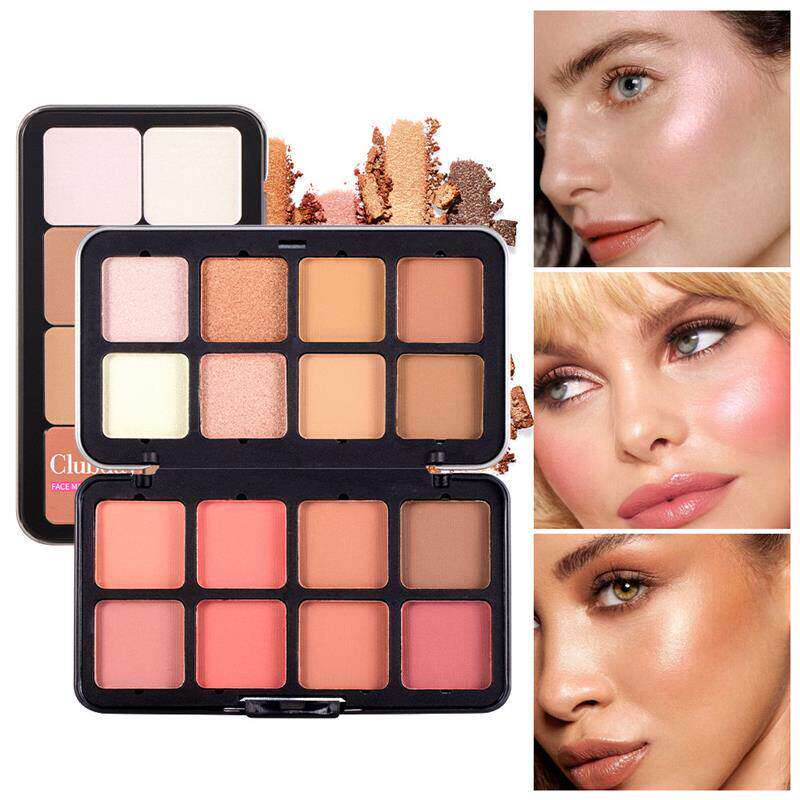 Matte Blush Highlight Contour Palette 哑光腮红高光修容一体盘