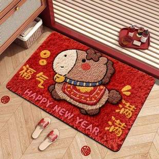 【拍一发二】福气满满春节套装硅藻泥入户门卫生间洗漱台防滑地垫