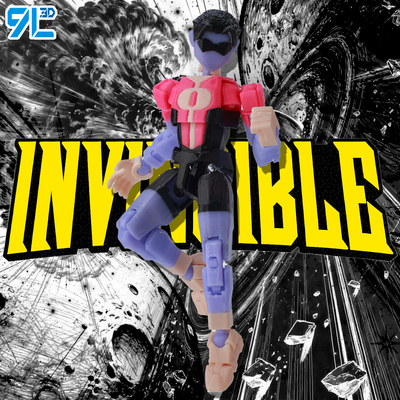 奥利弗马克弟弟9L3D打印无敌少侠手办多关节可动人偶玩具摆件T13