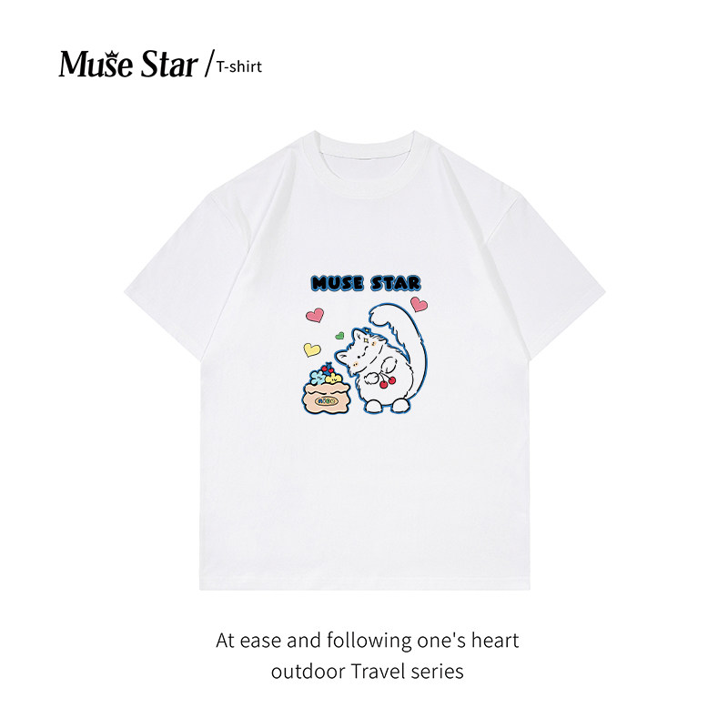 MUSESTAR可爱风图案印花T恤