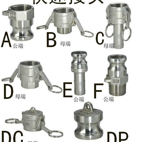 铝合金快速接头油管接头软管胶管转换快插接头C型母头阴端变径3寸