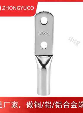 双孔铜鼻子CL200-2H-12 中心孔距45MM双孔铜线耳电缆电线接线端子