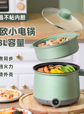 电煮锅多功能家用小锅学生宿舍煮面锅电热火锅小型迷你单人小电锅