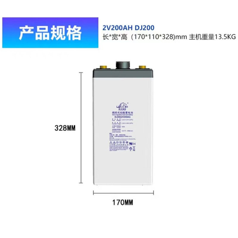LEOCH理士蓄电池DJ200 2V200AH直流屏UPS EPS光伏后备应急电源