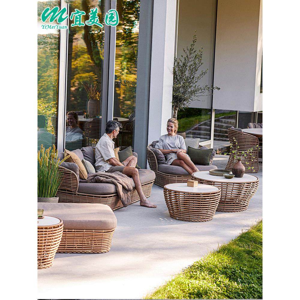 户外藤编沙发防晒防水庭院露台阳台花园藤椅子室外露天休闲藤沙发,住宅家具,户外沙发,淘宝优惠券,粉丝福利购,淘宝优惠卷