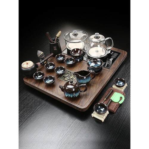 家用客厅小茶盘全自动紫砂茶具套装功夫底水壶集成茶几