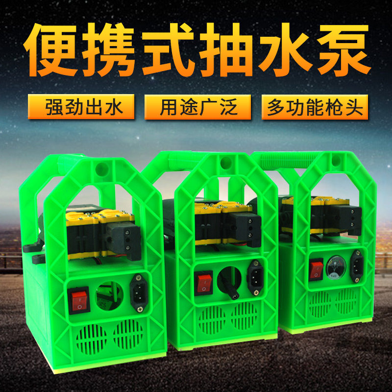 玉兴12V伏家用农用充电式自吸抽水泵户外打药泵抽水机洗车泵浇菜