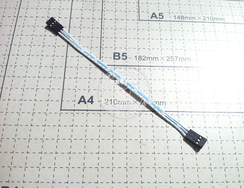 杜邦线3P-3P双头线2.54间距 蓝白排线 线长80CM/厘米线束加工订做