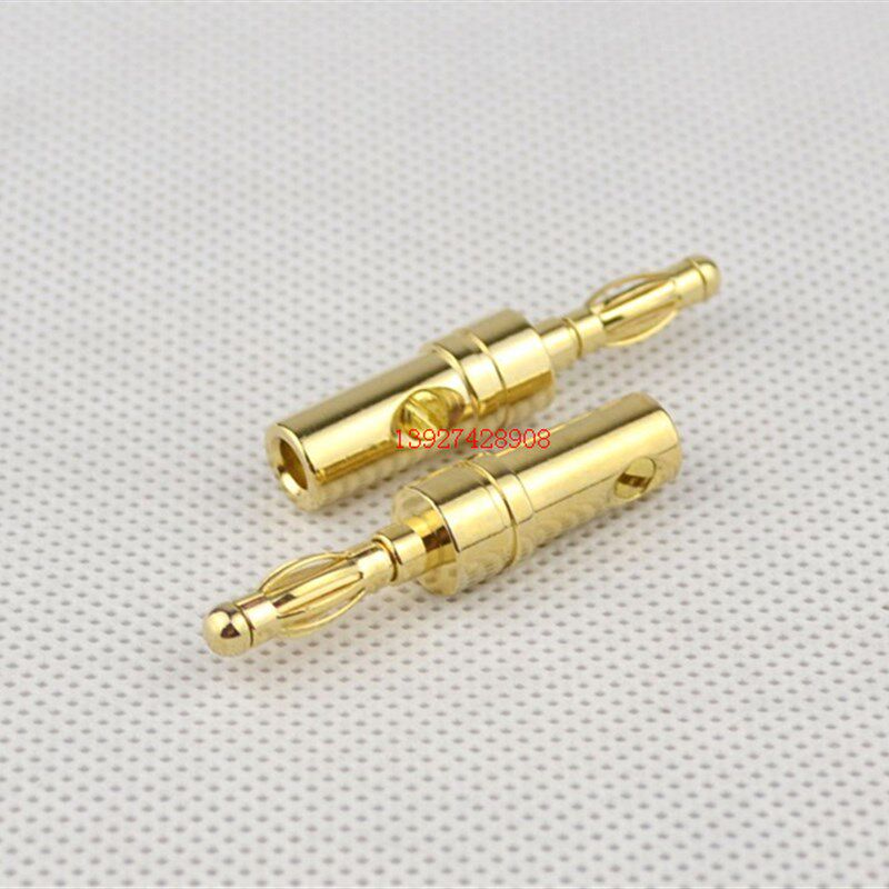 4MM香蕉插头发烧音响功放音箱线 喇叭线环绕线香蕉插头 全铜4MM