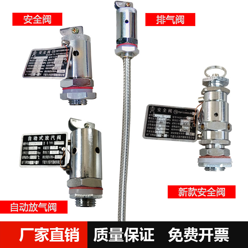高压灭菌锅配件压力蒸汽消毒锅全启式安全阀/排气阀/放气阀