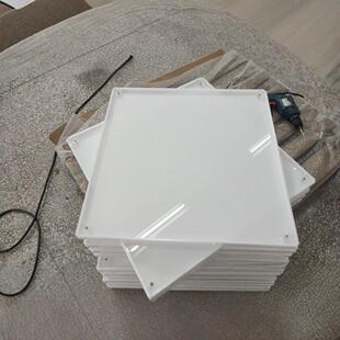 东莞市精诚有机玻璃 方块奶白盖子罩子 灯罩 吸顶灯方盘亚克力罩