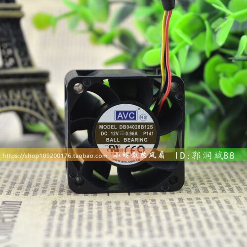 原装AVC DB04028B12S 4028 12V 0.96A 4CM厘米4针PWM暴力散热风扇