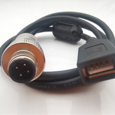 宾德连接器  M12-4针D扣/USB  2.0母   2米