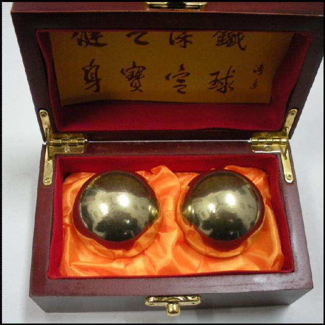高档健身球/实心铜球/直径50mm实心球/高档礼品 1对 带礼品盒