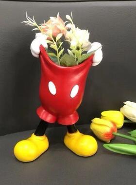 韩风ins童趣可爱提裤子卡通学生笔筒化妆刷收纳桶桌面多功能摆件