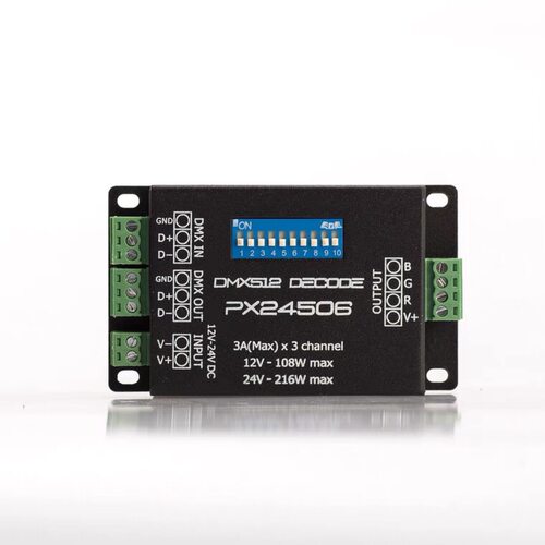 PX24506解码器，DMX512解码器，PX24506 DMX解码器12-24V