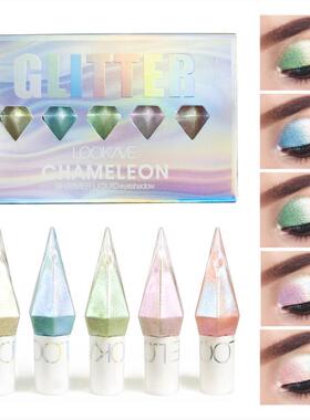LOOKAVE外贸变色龙眼影液防水光学变色液体眼影Glitter Eyeshadow