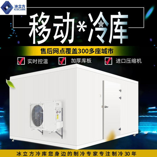 冰立方移动冷库全套设备小型水果蔬菜保鲜冷库海鲜冷柜移动小冷库