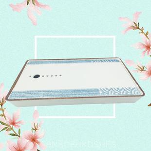 蓝彩虹密胺仿瓷餐具美耐皿火锅店干冰毛肚盘配菜盘蔬菜日料烤肉盘