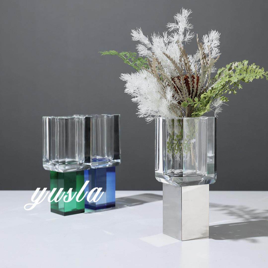 简约玻璃客厅茶几柜插干花瓶餐厅别墅样板间桌面花器摆件软装饰品,家居饰品,装饰摆件,淘宝优惠券,粉丝福利购,淘宝优惠卷