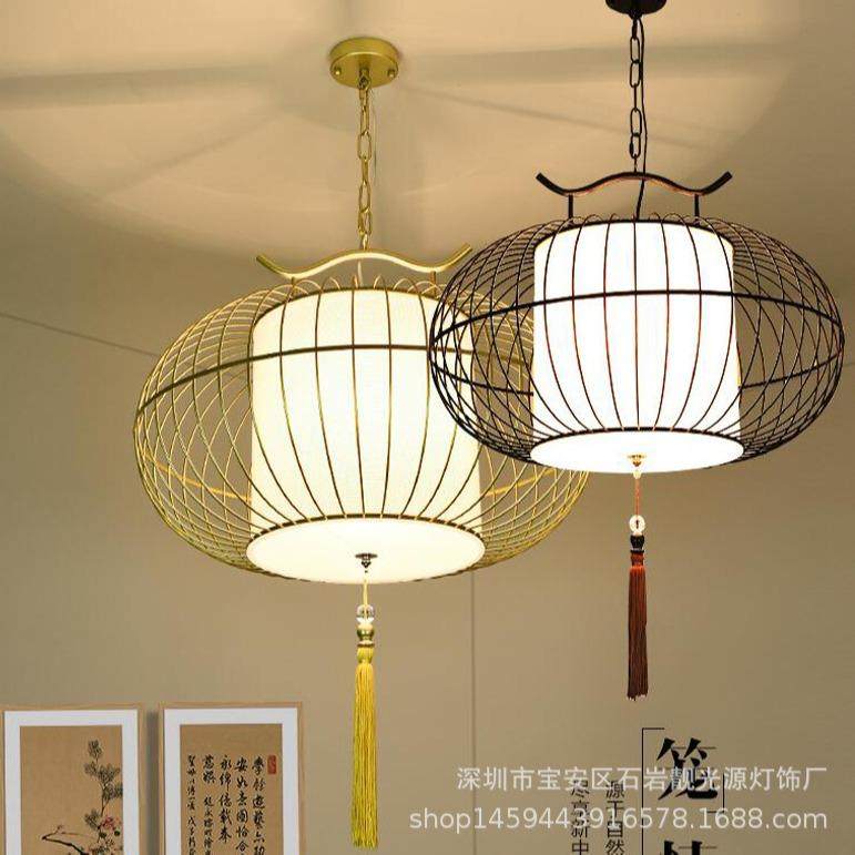 新中式鸟笼仿古吊灯 创意个性铁艺鸟笼灯酒店茶楼过道餐厅吊灯具,家装灯饰光源,智能吊灯,淘宝优惠券,粉丝福利购,淘宝优惠卷