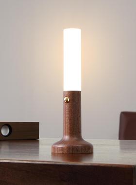 好棒台壁灯 实木小夜灯led充电功能自动过道楼道触摸 壁灯台灯