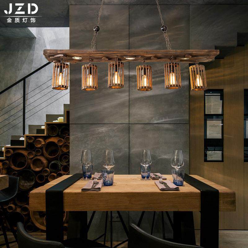 复古怀旧实木吊灯 创意个性理发店吊灯 餐厅咖啡厅网咖工业风吊灯,家装灯饰光源,智能吊灯,淘宝优惠券,粉丝福利购,淘宝优惠卷