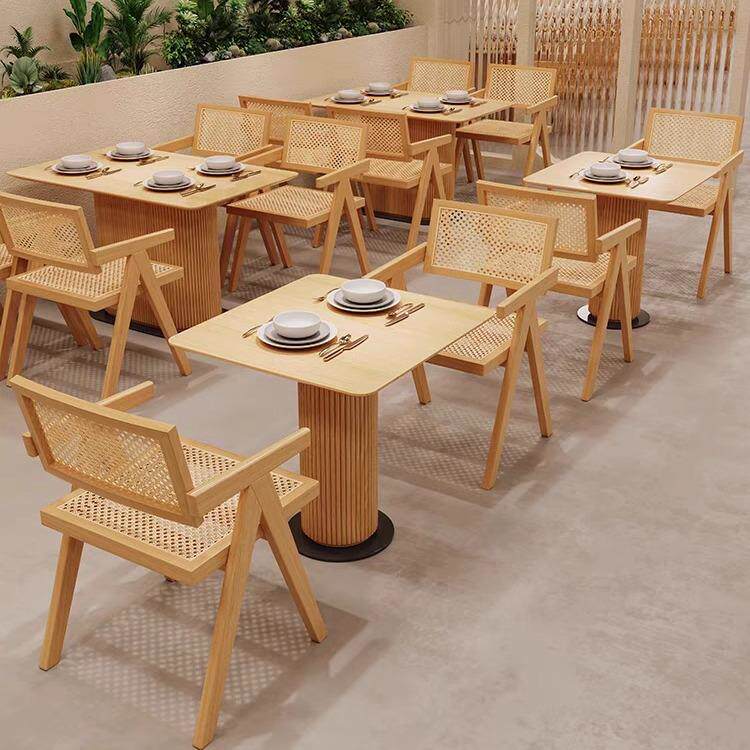 定制主题餐厅茶餐厅桌椅组合餐饮饭店卡座沙发面馆米线店桌椅商用