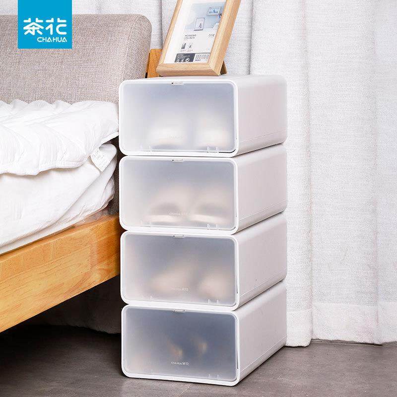 茶花加厚鞋盒收纳盒透明抽屉式鞋子塑料鞋箱鞋柜鞋收纳盒简易鞋架,收纳整理,首饰盒,淘宝优惠券,粉丝福利购,淘宝优惠卷