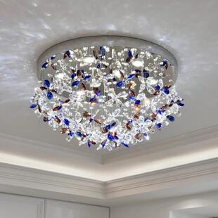 法式中古风主卧室灯水晶吸顶灯感客厅灯设计师款书房儿童房灯