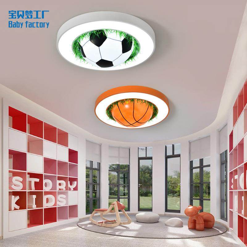 新款儿童房吸顶灯卧室书房客厅创意足球篮球造型灯幼儿园游乐园灯,家装灯饰光源,客厅吸顶灯,淘宝优惠券,粉丝福利购,淘宝优惠卷
