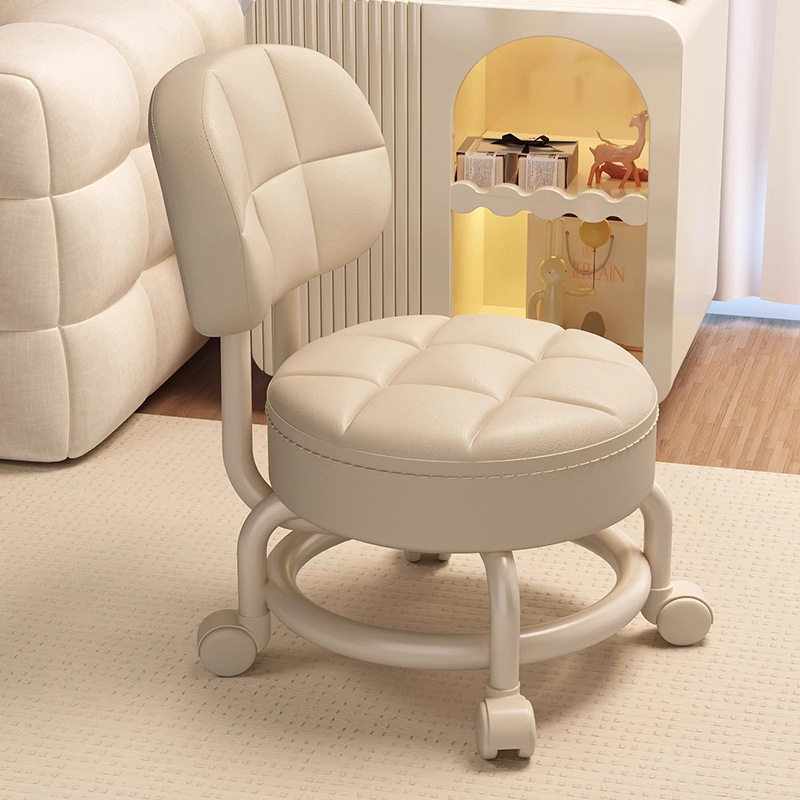 。可移动靠背小凳子网红懒人万向轮圆凳带娃家用轮滑换鞋矮凳,住宅家具,万向轮凳,淘宝优惠券,粉丝福利购,淘宝优惠卷