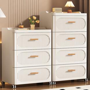 纳然抽屉式收纳柜家用客厅带轮置物柜多层加厚夹缝储物柜子卧室床