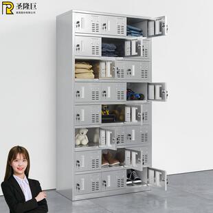 不锈钢食堂碗柜餐厅多门碗筷饭盒餐盘柜员工餐具柜商用多格储物柜