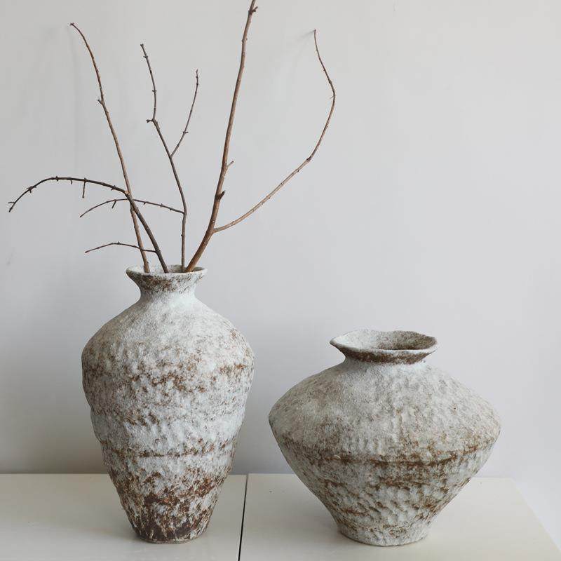 侘寂风北欧陶瓷花瓶粗陶瓶插花复古怀旧手工民宿酒店禅意摆件,橡塑材料及制品,工业陶瓷,淘宝优惠券,粉丝福利购,淘宝优惠卷