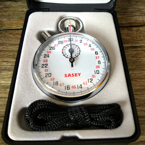 沙逊牌SASEY机械秒表SXJ-803金属停表计时器上海产带暂停功能0.1S