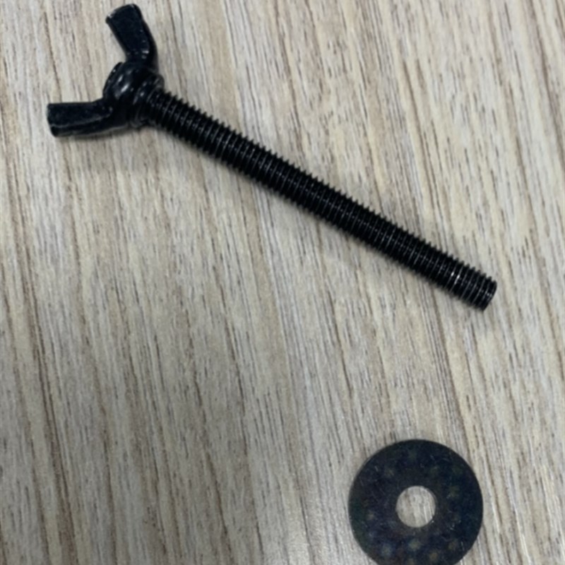 黑色发黑蝶形螺丝 手拧螺栓 M6*60+蝶形螺母螺帽