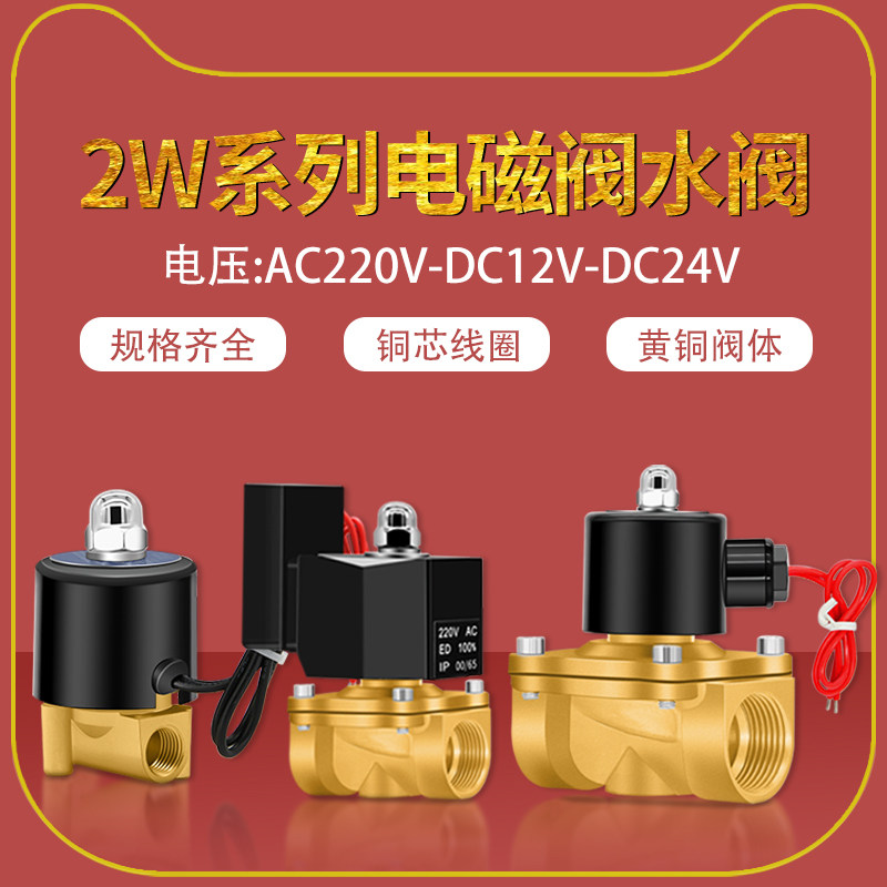 电子阀门水开关电磁阀220v水阀24v电动12v常闭4分6进放水管控制阀